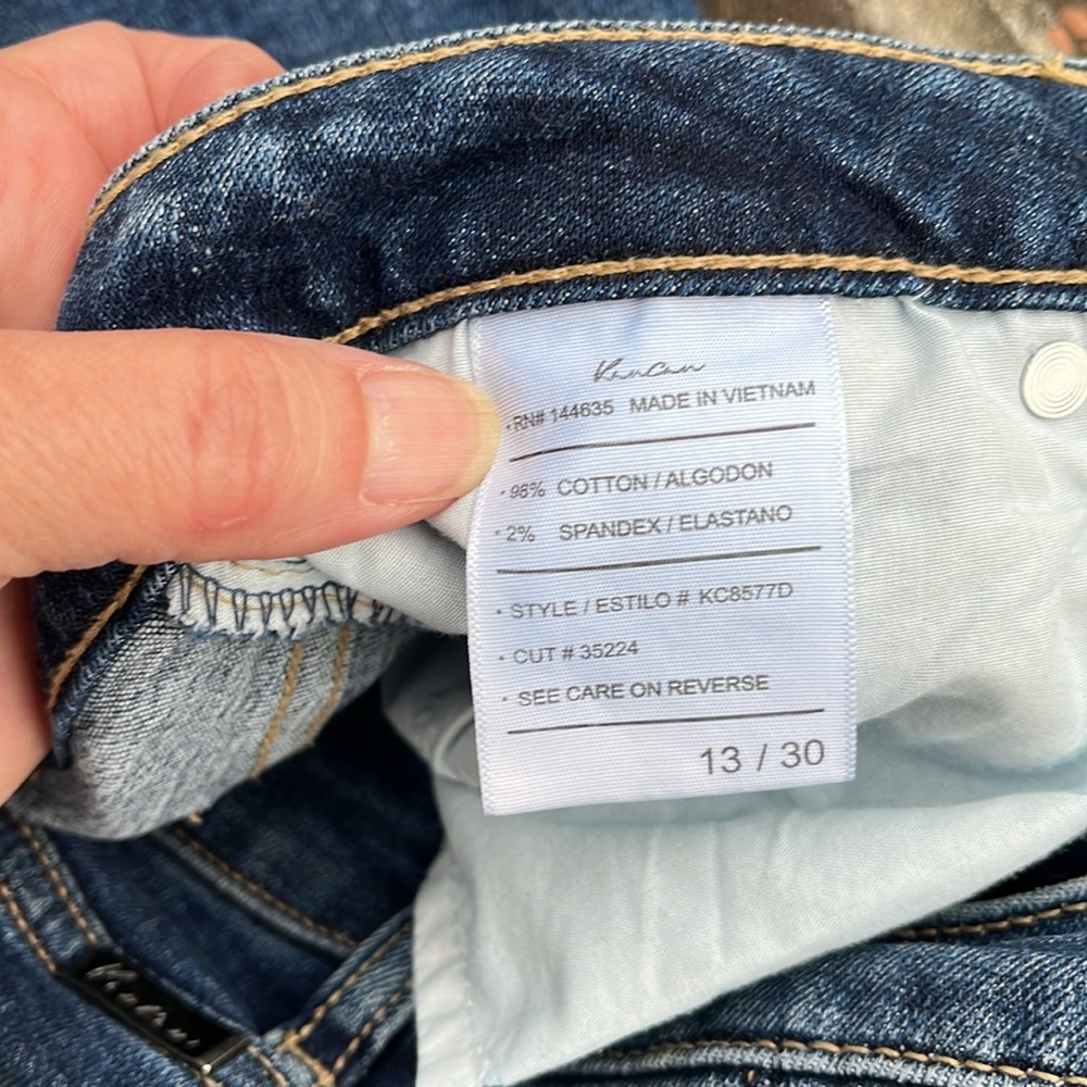 KanCan High waist crop button fly jeans size 13/30 - Picture 3 of 7